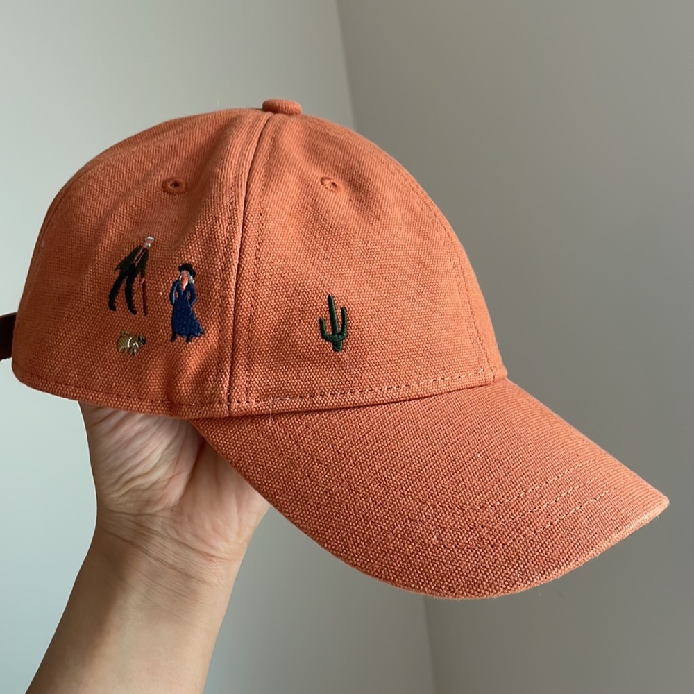 Madewell Orange Embroidered Cap